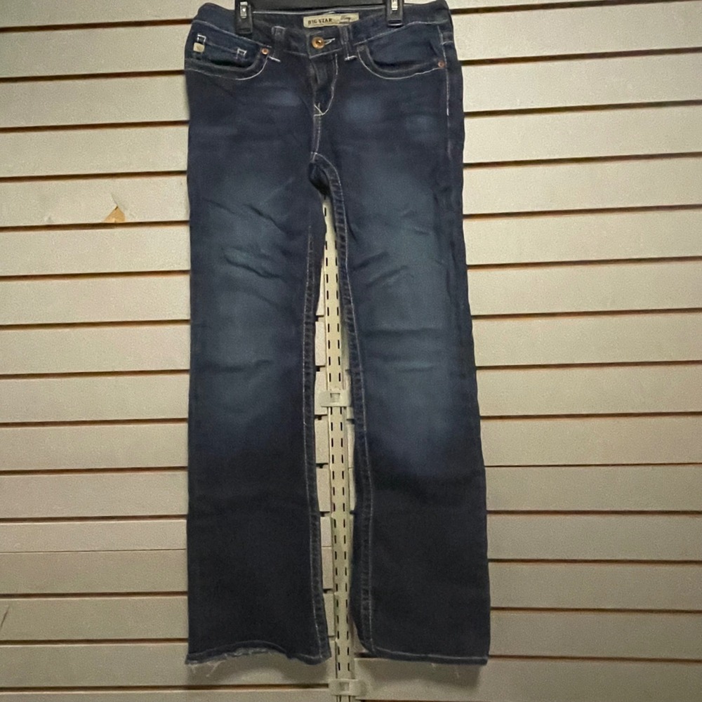 Big Star Remy Low Rise Bootcut Jeans Dark Wash‎ Embroidered Flap Pocket 27L